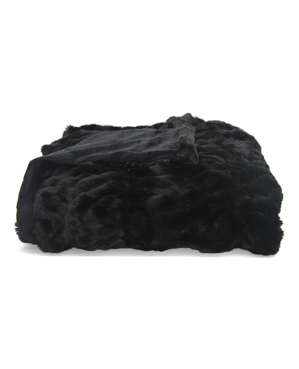 Black Mink Faux Fur Throw - Au Lit Fine Linens